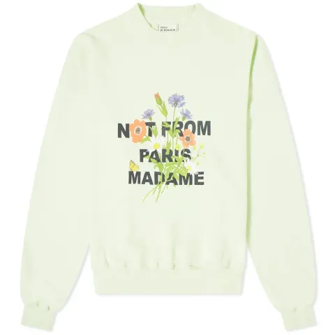 Flower Slogan Crew Sweat