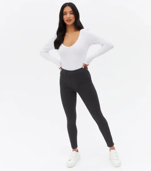 New Look Women's Petite Black Mid Rise Lift & Shape Emilee Jeggings