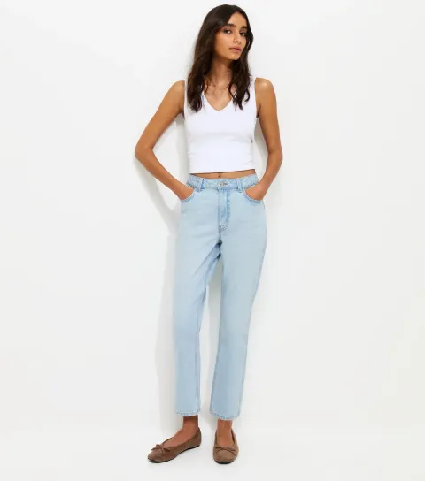 Women's Light Blue Hannah Straight Leg Jeans