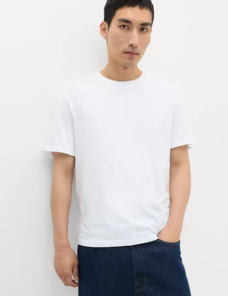 Marks & Spencer Relaxed Fit Pure Cotton T shirt White
