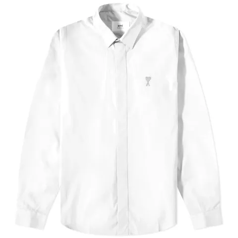 AMI Tonal Heart Button Down Shirt