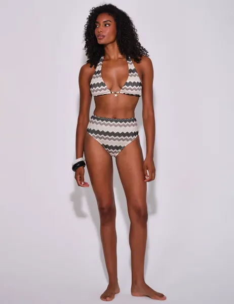 South Beach Printed Halterneck Bikini Top