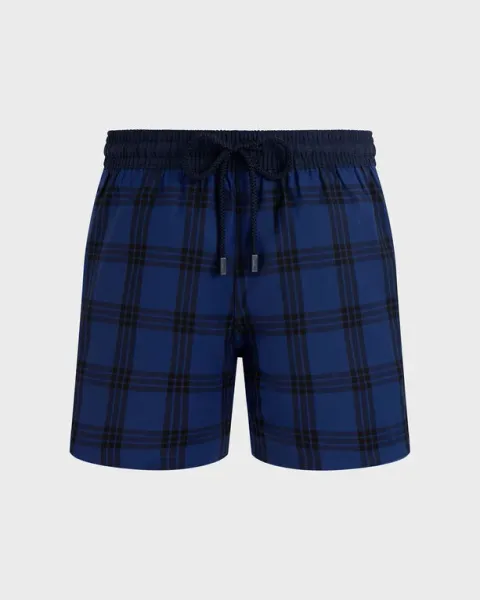 Vilebrequin Men Ultrafine Wool Swim Shorts Carreaux Tailoring