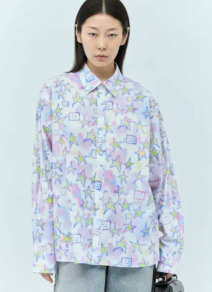 Printed Button-Up Shirt
