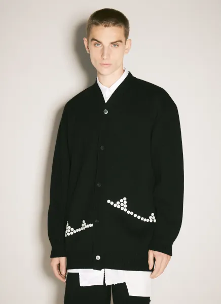 Button-Embellished Cardigan