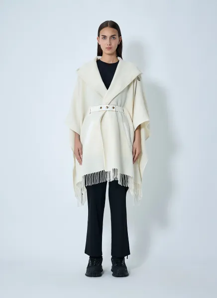 Belted Fringe Cape