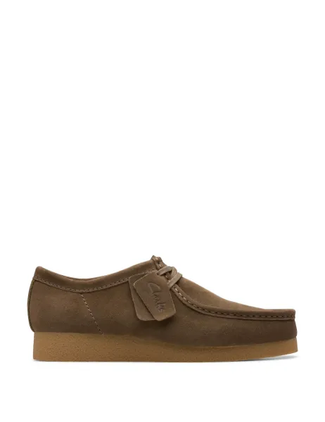 Clarks Suede Lace Up Walking Shoes Brown