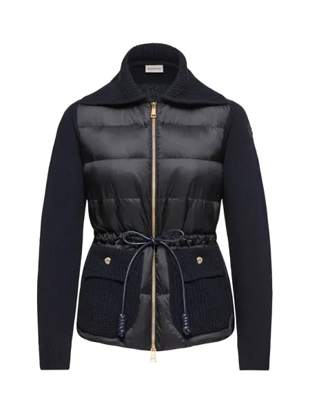 Women Cashmere Blend Cardigan Navy