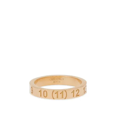 Embossed Number Logo Band Ring