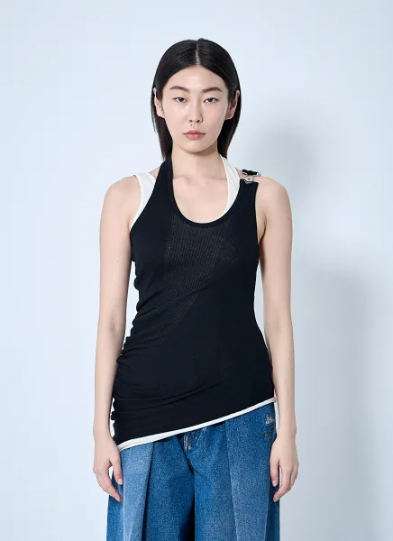 Twisted Double-Layer Tank Top