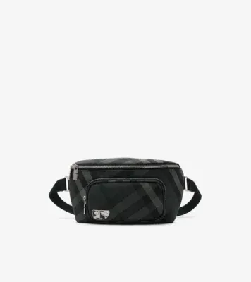Grid Belt Bag in Charcoal