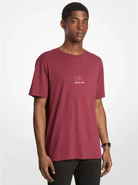 Graphic Logo Embossed Cotton T-Shirt