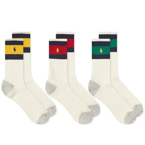 Pony Player Cotton Crew Sock - 3 Pack