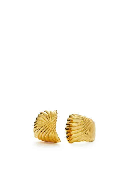 Missoma Ripple Oversized Stud Earrings 18kt gold