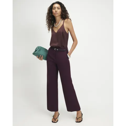 River Island Belted Cropped Straight Leg Trousers