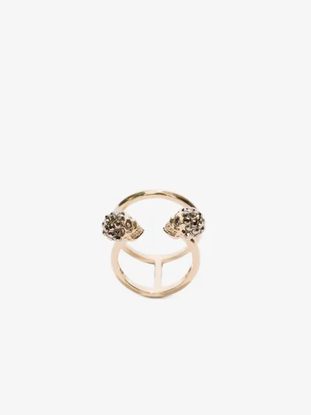 Twin skull double ring