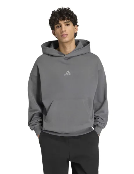 Adidas Kit Small Logo Pure Cotton Hoodie Dark Grey