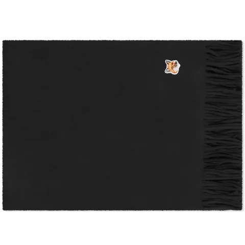 Maison Kitsuné Small Fox Head Wool Scarf