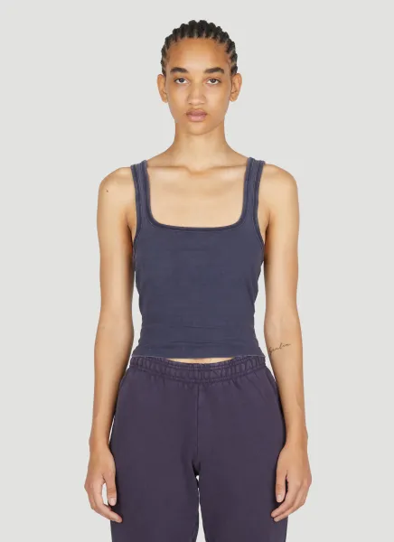 Square Neck Cropped Tank Top