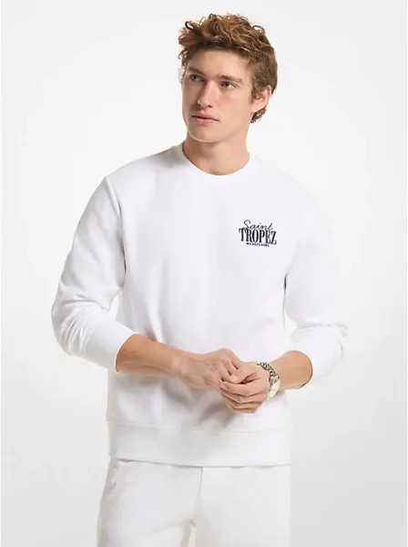 Saint Tropez Double Knit Crewneck Sweatshirt