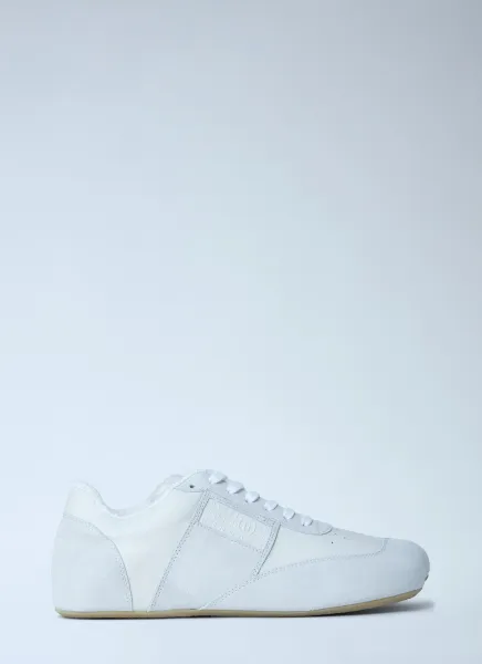 Suede and Leather Low-Top Sneakers