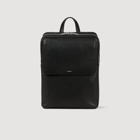 Recycled leather backpack