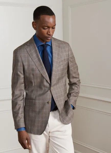 Wool Multi Check Blazer - Woven in Italy