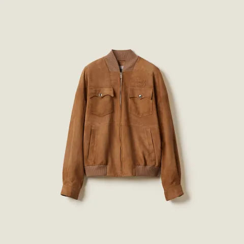 Suede nappa leather jacket