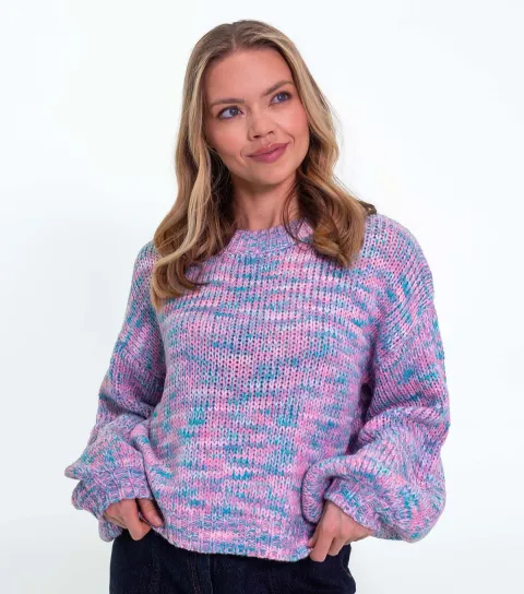 Sunshine Soul Women's Pink Ombre Chunky Knit Jumper