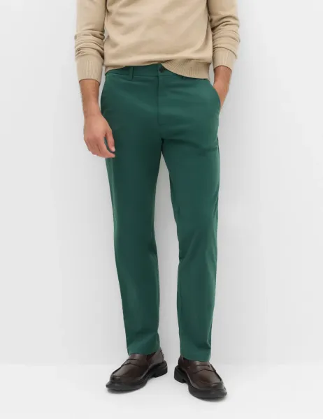 Marks & Spencer Regular Fit Stretch Chinos Dusty Cedar