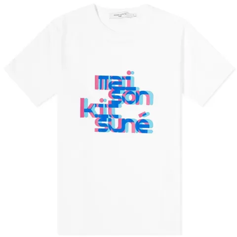 Maison Kitsuné Neon Offset Typo Classic T-Shirt
