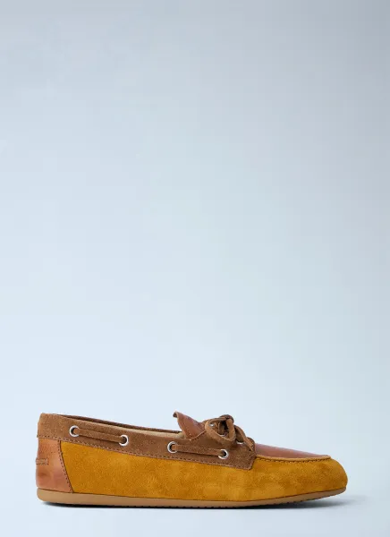 MIU MIU Suede Boat Shoes