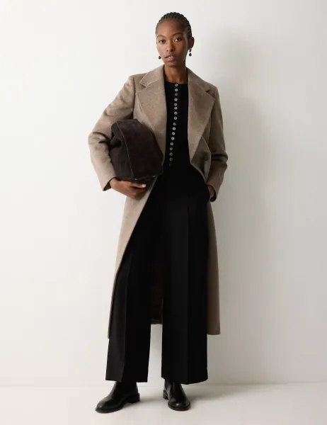 Jigsaw Crepe Wide Leg Ankle Grazer Trousers