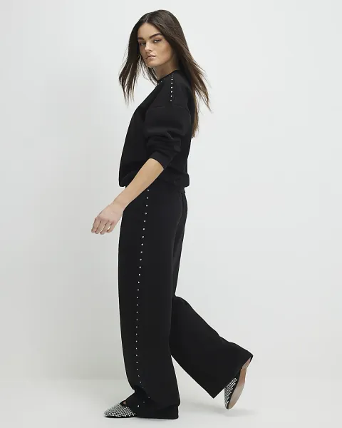 River Island Studded Wide Leg Joggers