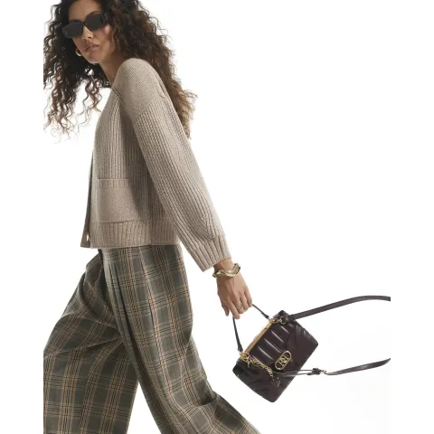 River Island Quilted Top Handle Crossbody Bag