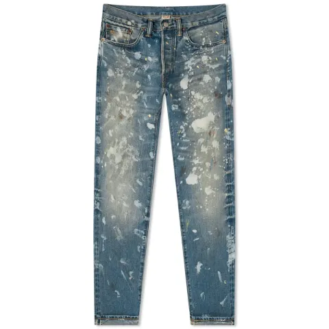 Slim Fit Paint Splatter Jean