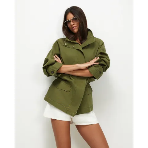 River Island Drop Hem Drawstring Utility Jacket