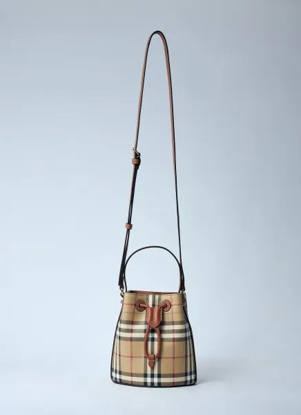Mini Check Bucket Bag