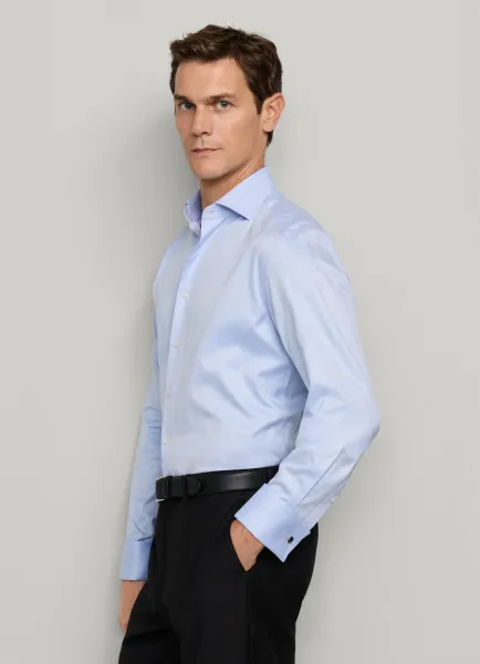Tailored Fit Formal Herringbone Shirt