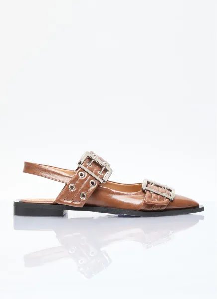 Feminine Buckle Ballerina Flats