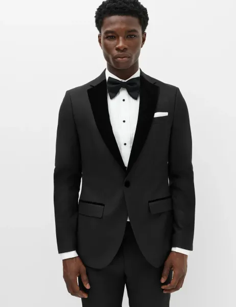 Marks & Spencer Slim Fit Ultimate Velvet Lapel Tuxedo Jacket Black