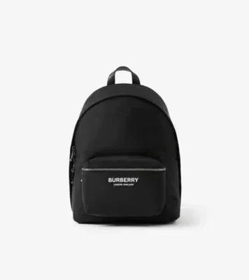 Nylon Backpack in Black
