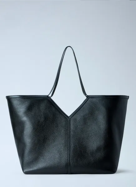 Y Thin Tote Bag With Removable Pouch