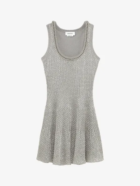 Metallic Knit Mini Dress