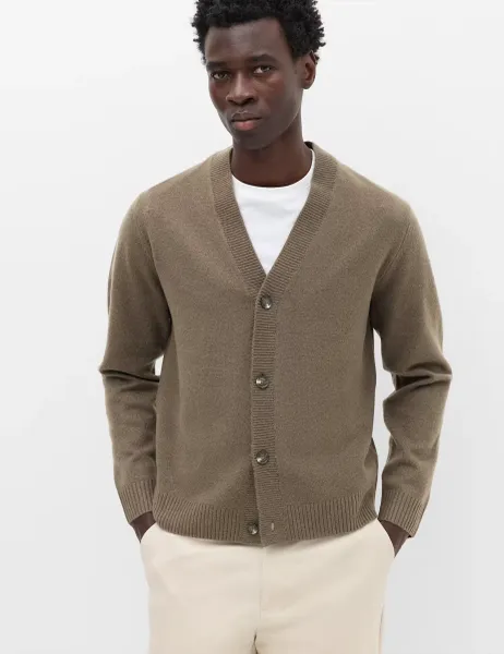 Marks & Spencer Air Yarn Knitted Cardiagn Medium Brown