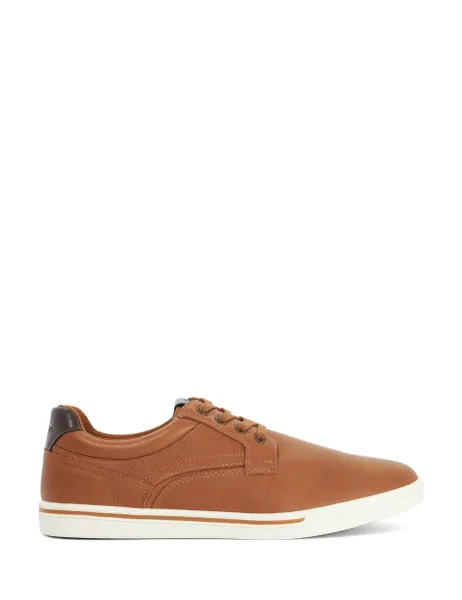Dune London Lace Up Trainers Tan