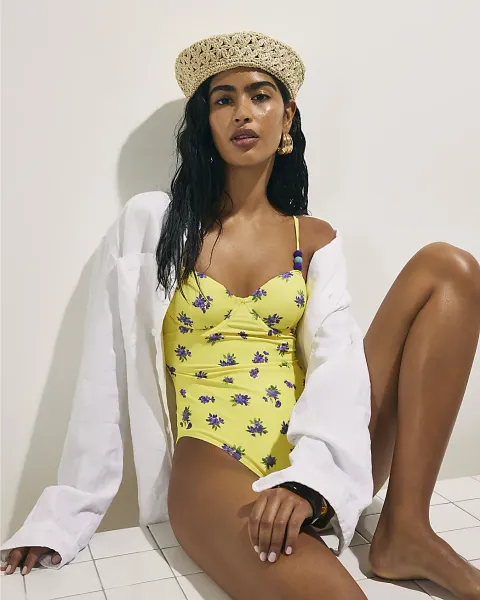 River Island Floral Underwired Swimsuit