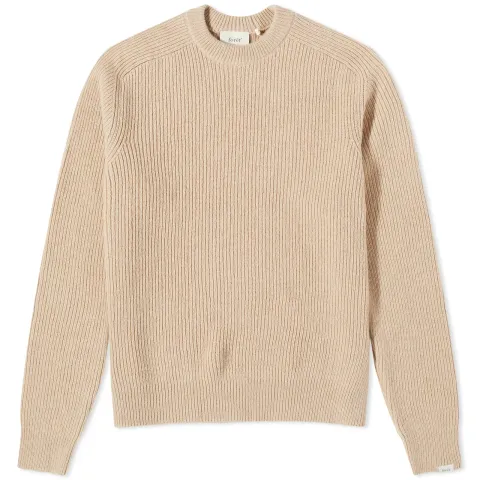 Cone Ribbed Crew Neck Knit