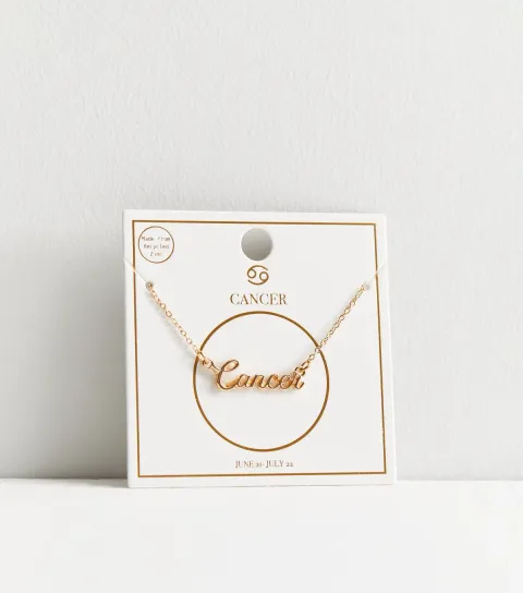 Gold Cancer Star Sign Necklace