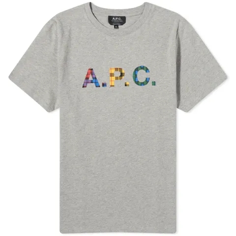 A.P.C. Derek Tartan Logo T-Shirt